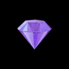 a purple diamond on a black background with no other image in the frame to describe it