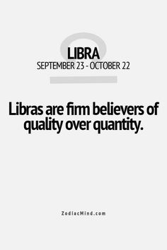 a white poster with the words libra written in black on it and an image of a