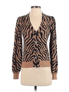 Anthropologie Cardigan Size: 0 Sweaters & Sweatshirts - used. 100% Cotton, Animal Print | Anthropologie Cardigan Sweater: Tan Animal Print Sweaters & Sweatshirts - Size 0 Tan Cardigan, Cardigan Sweater, Animal Print, Anthropologie, Women Handbags, Sweaters For Women, Handbags, Sweatshirts, Clothes