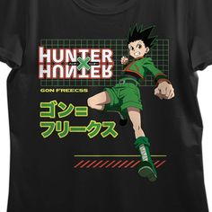 Step into the world of anime with the Hunter X Hunter Gon Freecss Grid Crew Neck Short Sleeve Women's Crop T-shirt. This stylish top captures the essence of adventure with its vibrant depiction of Gon Freecss set against a dynamic green grid, accompanied by green kanji and the iconic series logo in white.

- Size: XL
- Color: Black
- Material: Cotton blend
- Gender: Female
- Design: Features Gon Freecss on a green grid with kanji and series logo

Perfect for fans of the Hunter X Hunter series, t Green T-shirt With Sublimation Print For Fans, Green Sublimation Print T-shirt For Fan Merchandise, Green Short Sleeve Shirt With Character Print, Green T-shirt With Front Print For Fans, Streetwear Green Shirt With Front Print, Green Streetwear Shirt With Front Print, Green Shirt With Front Print For Streetwear, Green Character Print Top For Streetwear, Green Fan Merchandise T-shirt With Front Print