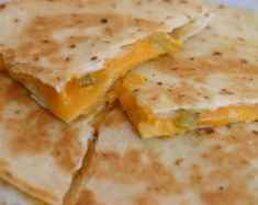 four quesadillas stacked on top of each other