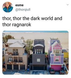 an instagramted photo of some houses on twitter