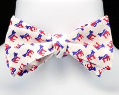 Democratic Donkey Mens Self Tied Bow Tie Adjustable Democrat Political Party New… All Products