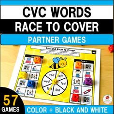 cvc words race to cover partner games