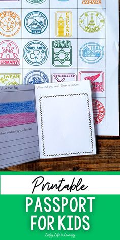 Play Passports Free Printable, Passport For Kids Printable, Around The World Games For Kids, Passport Activities For Kids, Kids Passport Printable, Diy Passport For Kids, Travel Around The World Crafts For Kids, Passport Crafts For Kids, Passport Template Free Printables