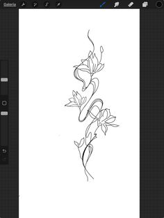 Art Sketchbook Tattoos, Rib Back Tattoos For Women, Cool Side Tattoos For Women, Spine Tattoos For Women Outline, Back Tattoo Women Delicate, Leaves Flowers Tattoo, Back Tattoo Female Spine, Outline Of Body Tattoo, Dainty Floral Hip Tattoo