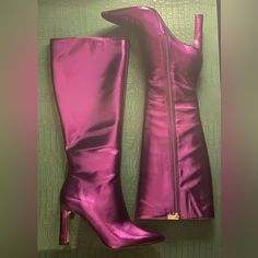 Brand New With Box Purple Metallic, Jessica Simpson Shoes, Shoes Heels Boots, Jessica Simpson, Knee High Boots, Color Purple, Shoes Women Heels, Knee High, Heeled Boots