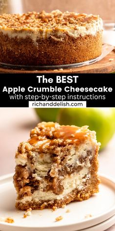 the best apple crumble cheesecake with 3 easy ingredients