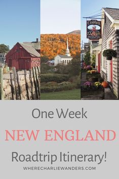 one week in new england roadtrip itinerary