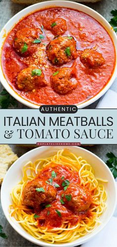 Looking for the best comfort food recipe? These Authentic Italian Meatballs and Tomato Sauce are easy to make with moist and flavorful meatballs! Add this homemade meatball recipe to your best weeknight dinner ideas!