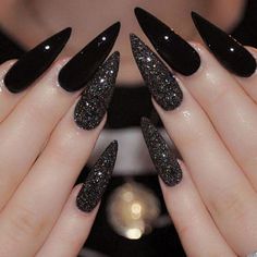 Stiletto nails are all the rage at the moment with bold new designs. Are you feeling brave enough to try one of these 20 daring stiletto nail designs? Goth Nails 2023, Black Stiletto Nails, Long Stiletto Nails, Stiletto Nail Art, Gothic Nails, Black Nail Art, Goth Nails, Stiletto Nails Designs, Makijaż Smokey Eye