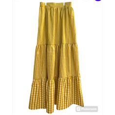 Nwot Great Condition- Worn Once Yellow Cotton Maxi Skirt For Spring, Yellow Cotton Flowy Maxi Skirt, Yellow Flowy Cotton Maxi Skirt, Yellow Cotton Maxi Skirt With Lining, Casual Yellow Maxi Skirt For Vacation, Yellow Long Skirt For Summer, Yellow Long Skirt For Vacation, Casual Yellow Tiered Maxi Skirt, Casual Yellow Maxi Skirt For Summer