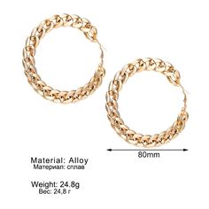 Brand Name: VKMEOrigin: CN(Origin)Metals Type: Zinc AlloyGender: WomenSize (Length * Width): 72mm * 45mmEarring Type: Hoop EarringsStyle: HyperboleItem Type: EarringsShape\pattern: RoundMaterial: MetalModel Number: ZP1706Fine or Fashion: FashionCourier Free Shipping: Orders > 150usd Free DHL \ EMS \ Fedex IP\Fedex IE Chain Hoop Earrings, Oversized Earrings, Big Hoop Earrings, Earring Trends, Geometric Circle, Earrings Geometric, Hoop Earring Sets, Metal Earrings, Geometric Earrings