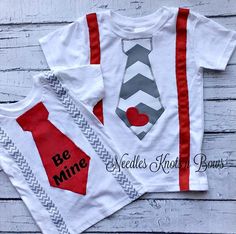 Boys Valentines Day Tie Suspender Shirt, Baby Boys Valentine Onesie – Needles Knots n Bows