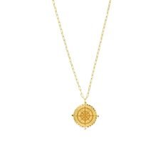 Compass Medallion with Paperclip Chain Necklace Real 14K Yellow Gold 22" * Metal : Real 14K Yellow Gold (Properly Stamped, 14K ) * Condition: Brand New * Finish : Polished * Avg Weight : 4.89 grams grams * Length : 22" * Width : 22mm * Clasp/Bail : Lobster Claw Clasp  All of our items are brand new and are shipped with a gift box. Paperclip Chain Necklace, Average Weight, Jewelry Business, Fine Jewellery Necklace, Paper Clip, Ring Bracelet, Last Minute Gifts, Earring Necklace, Lobster Claw