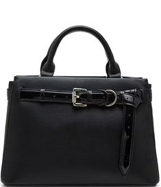 Steve Madden Roxanne Satchel Bag | Dillard's Modern Office Shoulder Bag With Buckle Closure, Leather Satchel With Buckle Closure And Double Handle, Chic Tote Satchel With Buckle Closure, Modern Satchel With Buckle Closure And Double Handle, Office Crossbody Shoulder Bag With Buckle Closure, Modern Rectangular Satchel With Buckle Closure, Office Top Handle Bags With Buckle Closure, Modern Formal Bag With Buckle Closure, Modern Double Handle Satchel With Buckle Closure