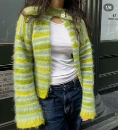 Knit Bolero, Mode Crochet, Cardigan Knit, Green Cardigan, Fashion Fall, Knit Fashion, Up Girl, Sweater Knit