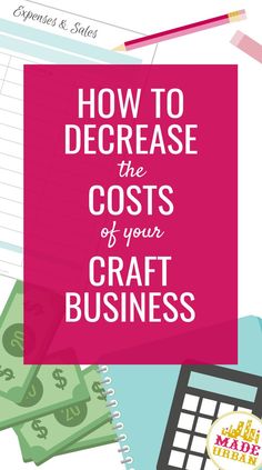 a pile of money with the words how to increase the cost of your craft business