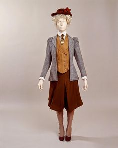 1895 Cycling Ensemble  1895-1900 British Manchester City Galleries Cycling Suit, Historical Dresses, Historical Clothing