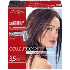 PRICES MAY VARY. Fast Color And Highlights At Home: Couleur Experte is the only at-home dual-system hair coloring kit that combines permanent base color and harmonizing highlights in one box for quick and easy application 2 Easy Steps: Thanks to perfectly coordinated shades, you can achieve a rich, elegant, salon-like look in 2 easy steps for brilliant all-over color and precise, even highlights in just 30 minutes Ideal Hair Color: Discover your ideal hair color with our range of shades, product Home Hair Color, Dark Mahogany Brown, Temporary Hair Dye, Home Hair, Hair Color Caramel, At Home Hair Color, Black Hair With Highlights, Dark Mahogany, Mahogany Brown