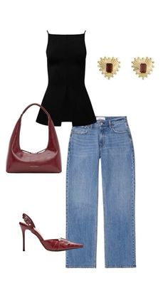 An outfit to feel YOU anywhere 🍷⭐️🐆 #outfitgoals #outfitpost #outfitideasforwomen #outfitoftheday #cleangirl Cocktail Waitress Outfits, Nice Dinner Outfit Winter Classy, Black And Red Outfit Classy, Parisian Chic Style Fall, Chic Outfits Classy, Skandinavian Fashion, Top Jeans, Design Moda, Looks Street Style