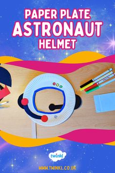 Paper Plate Astronaut Helmet Craft for Kids Astronaut Eyfs Activities, Paper Plate Space Crafts, Paper Plate Astronaut Helmet, Astronaut Mask Craft, Space Stem Activities For Kids, Astronaut Crafts Preschool, Astronaut Craft Preschool, Astronaut Activities For Kids, Astronaut Crafts For Kids