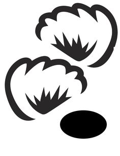 two black and white flowers on a white background