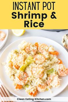 This easy one-pot meal is perfect for busy weeknights. You only need 20 minutes to get dinner on the table. The leftovers are great too! Everyone loves this Instant Pot shrimp recipe that tastes like a shrimp risotto. Click through to get this easy Instant Pot seafood recipe! Instant Pot Seafood, Instant Pot Shrimp, Shrimp And Rice Recipes, Shrimp Risotto, Real Food Diet, Potted Shrimp, Clean Eating Lunch And Dinner Recipes, Seafood Recipe, Dairy Free Dinner