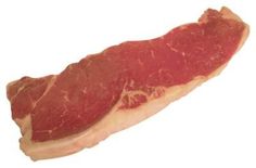 a piece of meat is shown on a white background