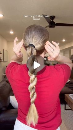 Hannah Mae on Instagram: "For the girlies that can’t braid 🫶🏼

#hairstyle #slickedbackhair #twistedhair #ponytailbraids #easyhair #fav #fyp #hairtutorial #beauty #hairhack" Hannah Mae, Twisted Hair, Braid Hairstyle, Slicked Back Hair, Braided Ponytail, Hair Hacks, Easy Hairstyles, Hair Tutorial, Braids