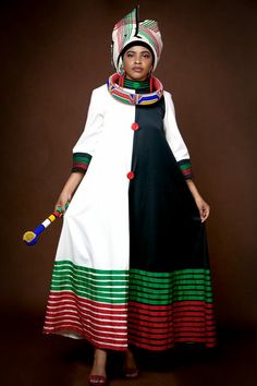 Traditional Shweshwe Dresses, African Dress Patterns, African Designers, Afrocentric Fashion, South African Fashion