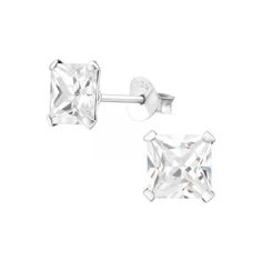 Condicion del producto: Nuevo,Garantia: 3 meses,Genero: Unisex adulto,Pais de origen: Italia,Material de las joyas: Plata,Tipo: Aros,Posee niquel: No,Modelo: Aros Cuadrado 6 Mm Circon Blanco Plata Italiana 925