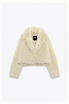 New Mujer | ZARA España Cropped Fur Jacket, Short Fur Coat, Ski Apres, Faux Fur Cardigan, New York Outfit, Faux Fur Hooded Jacket, Fur Cardigan, Faux Shearling Jacket, Trendy Outfits For Teens