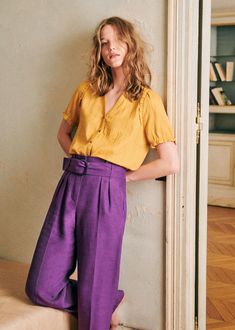 Color Blocking Outfits, Color Combinations For Clothes, Purple Pants, Purple Outfits, Business Portrait, Boring Clothes, Soft Grunge, Colourful Outfits, Outfits Casuales