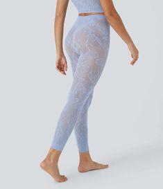 Discover Women’s Seamless Flow High Waisted Cut Out Casual 7/8 Leggings at Halara, Crowd-Approved Affordable Choices Made For What Moves You. Cut Out Leggings, Pants Summer, Bleach Wash, Body Con Skirt, Bottom Clothes, Colorful Leggings, Women's Style, New Black, Everyday Fashion