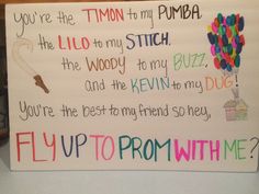 a sign that says, you're the timon to my pumba and the lilo to my stitch