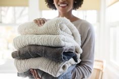 How to Wash Wool at Home | Apartment Therapy How To Shrink Clothes, Shrunken Sweater, Fabric Pilling, Heavy Sweaters, Fabric Shaver, Marie Kondo, Stylish Hats, Favorite Sweater, Clothing Care