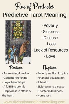 the four types of tarot meanings