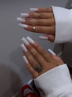 ˚୨୧⋆ @bella2angel Tapered Square Nails, Simple Acrylic Nails