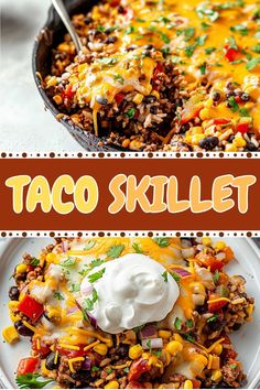 taco skillet is an easy and delicious meal that's ready in under 30 minutes