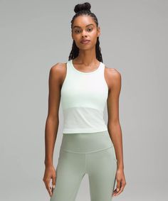 Ebb to Street Cropped Racerback Tank Top | Women's Sleeveless & Tank Tops | lululemon Bra Liner, Lululemon Ebb To Street, C Cup, High Rise Pants, Top Light, Shelf Bra, Sleeveless Tank Top, Racerback Tank Top, Sleeveless Tank