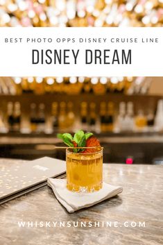 the best photo opps disney cruise line disneyland dream drink with strawberries and mint