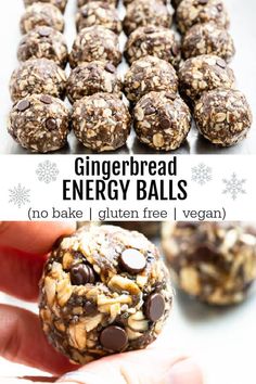 no bake gluten - free vegan gingerbread energy balls