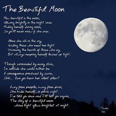 a poem written in front of a full moon