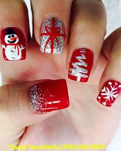 Nails Xmas, Holiday Nail Designs, Square Nail Designs, Holiday Nail Art, Super Nails