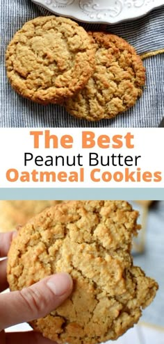 the best peanut butter oatmeal cookies are made with only 3 ingredients, and they're so good to eat