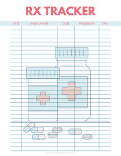 Medicine Log Sheet, Medicine Tracker Printable Free, Subscription Tracker Printable Free, Medication Chart Printable, Medicine List, Bariatric Vitamins, Medical Printables, Love Printables, Medical Binder