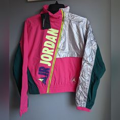 Selling This Brand New Jacket I Have Also Same Panta As Well . I Have Never Worn This Jacket It's Brand-New With Tags . It Multicolor Green, Hot Pink Jacket . The Material Is Rain Jacket From Outside And Fleeced From Inside Winter Sports Track Jacket In Pink, Pink Winter Sports Track Jacket, Pink Winter Track Jacket For Sports, Winter Pink Track Jacket For Sports, Pink Athleisure Track Jacket For Streetwear, Pink Fall Sports Outerwear, Pink Outerwear For Sports In Fall, Trendy Pink Fall Track Jacket, Pink Outerwear For Fall Sports