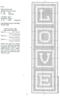 an old book with some type of cross stitch pattern on the front and back side