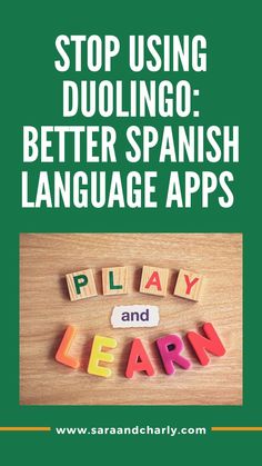 the cover of a book with words that read stop using dulingo - better spanish language apps